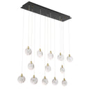 Snowflake 13 Light Integrated LED Island Light, Satin Brass - AC12154BB