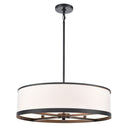 High Street 4 Light Chandelier 24", Black - AC12163BK