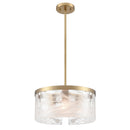 Skye 3 Light Pendant 15", Brass with Wispy White Murano Style Glass - AC12171BR