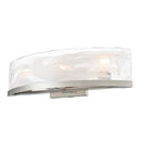 Skye 3 Light Bathroom Vanity, Brushed Nickel with Wispy White Murano Style Glass - AC12173BN