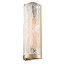 Skye 2 Light Wall Sconce, Brass with Wispy White Murano Style Glass - AC12177BR
