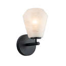 Brooke 1 Light Wall Sconce, Black with Wispy White Glassware - AC12181BK