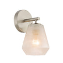 Brooke 1 Light Wall Sconce, Brushed Nickel with Wispy White Glassware - AC12181BN