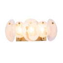 Lily 3 Light Bathroom Vanity, Brushed Brass with Wispy White Murano Style Glass - AC12213BR