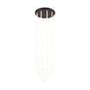 Cascata Collection 5-Light Chandelier Black and Brushed Brass