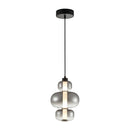 Astra Integrated LED Pendant, Black with Smoke Ombre Glassware - AC6910SM