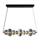 Astra Integrated LED Island Light, Black with Smoke Ombre Glassware - AC6911SM