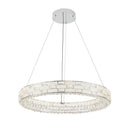 Elegance Integrated LED Chandelier 30", Chrome with Crystal Glassware - AC6922PN