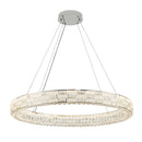 Elegance Integrated LED Chandelier 40", Chrome with Crystal Glassware - AC6923PN