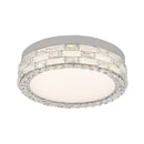 Elegance Integrated LED Flush Mount 15.75", Chrome with Crystal Glassware - AC6925PN