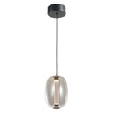 Vega Integrated LED Pendant, Black with Dark Smoke Glassware - AC6951SM