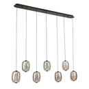 Vega Integrated LED Island Light, Black with Dark Smoke Glassware - AC6957SM