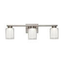Saville Collection 3-Light Bathroom Vanity Fixture Brushed Nickel