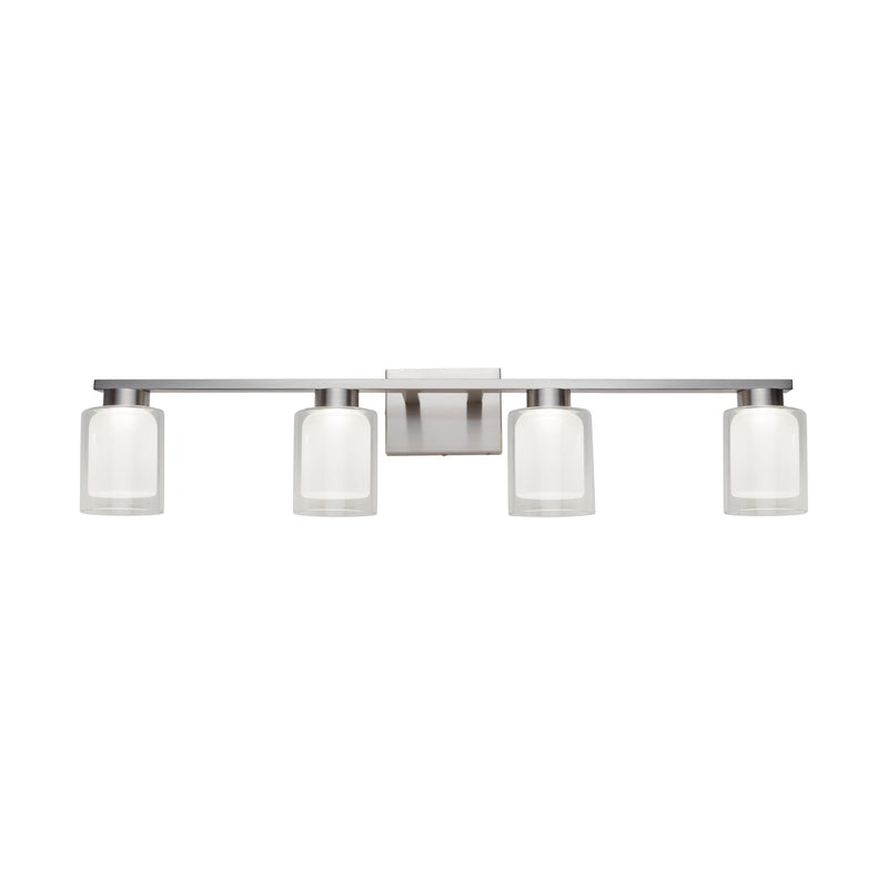 Saville Collection 4-Light Bathroom Vanity Fixture Brushed Nickel
