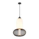 Ace Integrated LED Pendant, Black with White Opal Glassware - AC7461BK