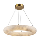 Camila 19" LED Pendant with Alabaster - AC7468BR