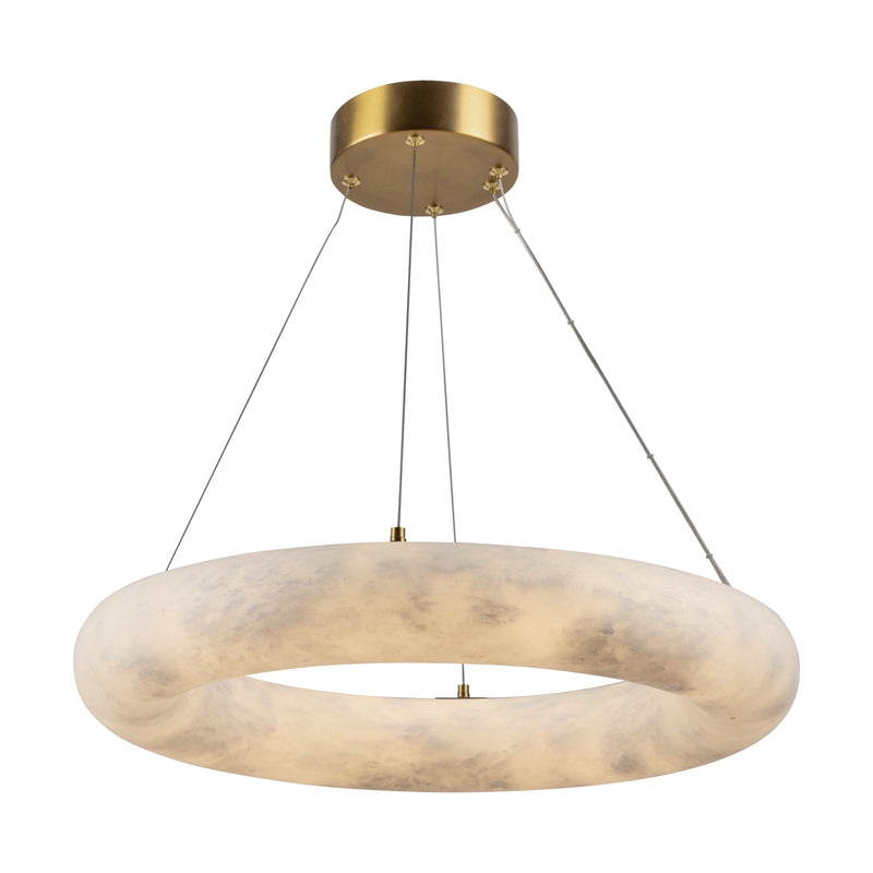 Camila 19" LED Pendant with Alabaster - AC7468BR