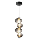 Ariel Integrated LED Pendant 17.8", Chrome with Ribbed Smoke Ombre Glassware - AC7801CH