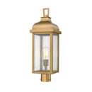 Madrid 1 Light Outdoor Post Light, Weathered Brass - AC8183WB