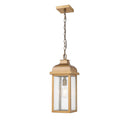 Madrid 1 Light Outdoor Pendant, Weathered Brass - AC8185WB
