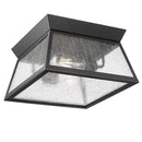 Lucian Collection 2-Light Outdoor Flushmount Black - AC8866BK
