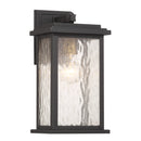 Estate 1 Light Outdoor Wall Sconce, Black, Brass with Rain Glassware - AC9270BK