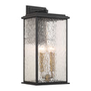 Estate 4 Light Outdoor Wall Sconce, Black, Brass with Rain Glassware - AC9274BK