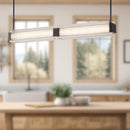 Alai 47-in Urban Bronze/Ribbed Glass LED Linear Pendant - LP374247UBCR-UNV