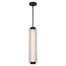 Alai 24-in Urban Bronze/Ribbed Glass LED Pendant - PD374624UBCR-UNV