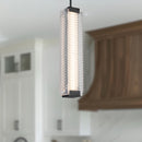 Alai 24-in Urban Bronze/Ribbed Glass LED Pendant - PD374624UBCR-UNV