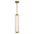 Alai 24-in Vintage Brass/Ribbed Glass LED Pendant - PD374624VBCR-UNV