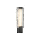 Alai 17-in Urban Bronze/Ribbed Glass LED Wall Vanity - WV374118UBCR