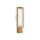 Alai 17-in Vintage Brass/Ribbed Glass LED Wall Vanity - WV374118VBCR