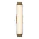 Alai 25-in Vintage Brass/Ribbed Glass LED Wall Vanity - WV374225VBCR