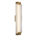 Alai 25-in Vintage Brass/Ribbed Glass LED Wall Vanity - WV374225VBCR