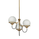 Alba 23-in Aged Brass/Opal Glass 3 Lights Chandelier - CH458323AGOP