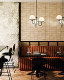 Alba 23-in Matte Black/Opal Glass 3 Lights Chandelier - CH458323MBOP