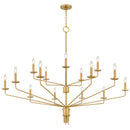 Alexander Chandelier 15 lights brushed gold - ALEX5055BRG