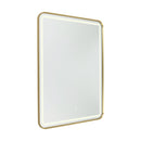 Reflections Collection Rectangular Bathroom Mirror Brushed Brass