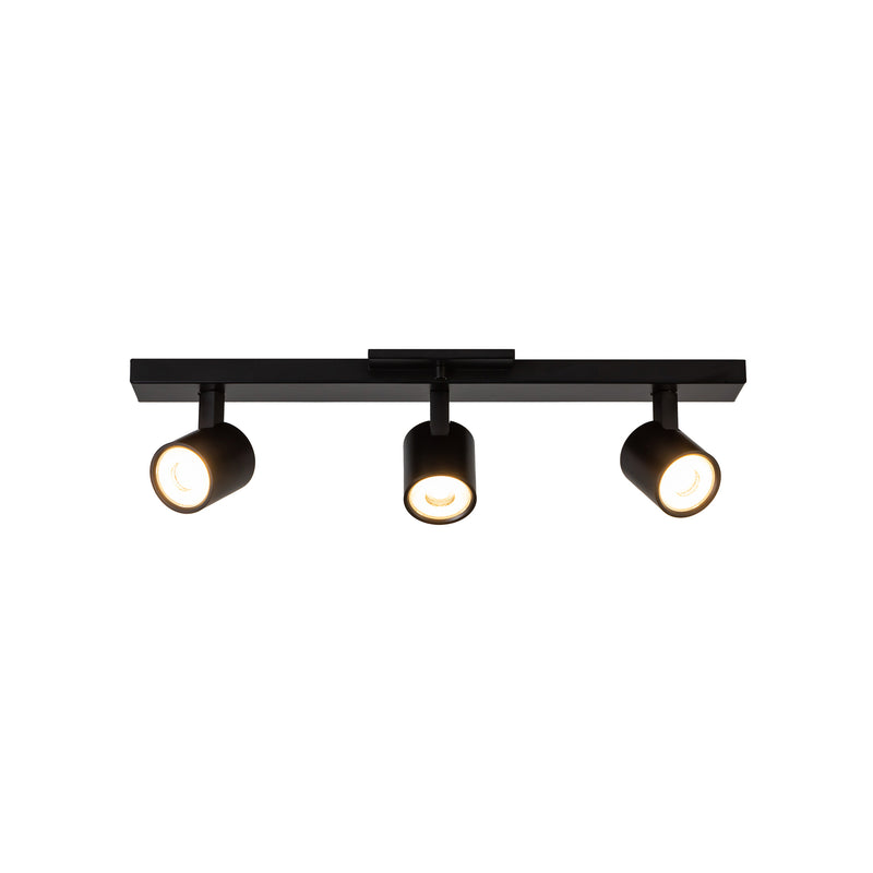 Arnold 3-Head Black LED Track Lights - TR19021-BK-5CCT-UNV-010