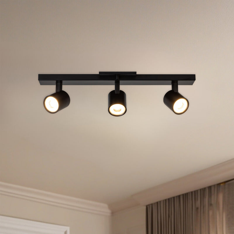 Arnold 3-Head Black LED Track Lights - TR19021-BK-5CCT-UNV-010