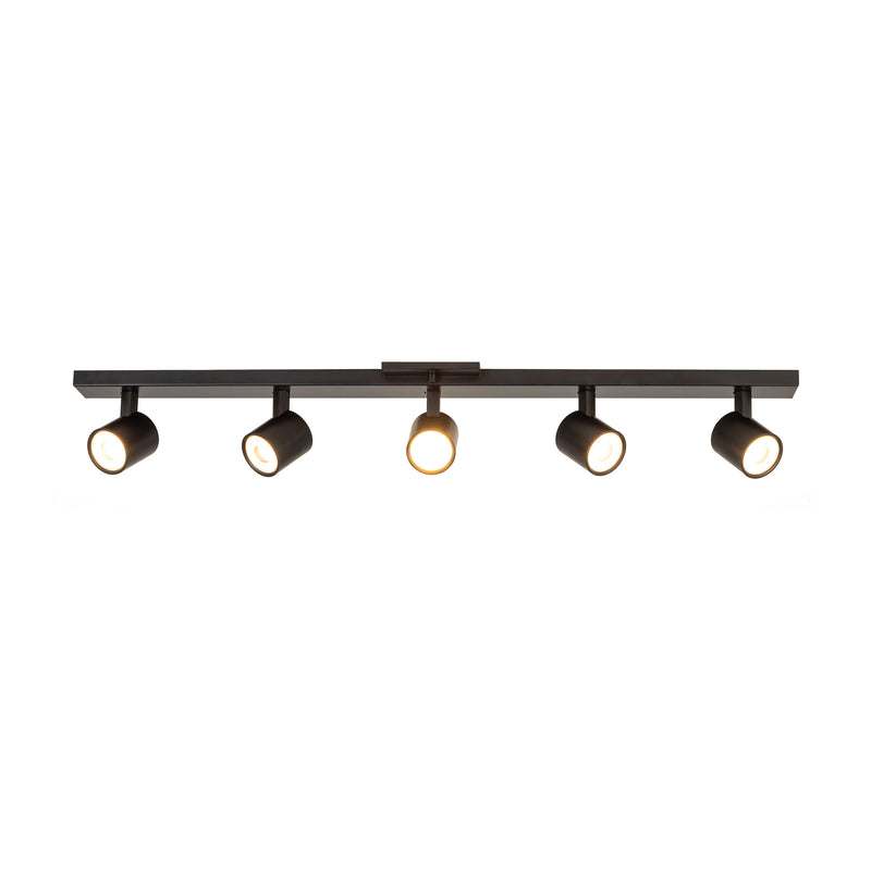 Arnold 5-Head Black LED Track Lights - TR19035-BK-5CCT-UNV-010