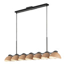 Atlas 42-in Black/Peach Socket Linear Pendant - LP57642-BK/PEC