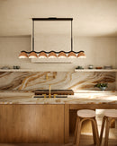 Atlas 42-in Black/Peach Socket Linear Pendant - LP57642-BK/PEC