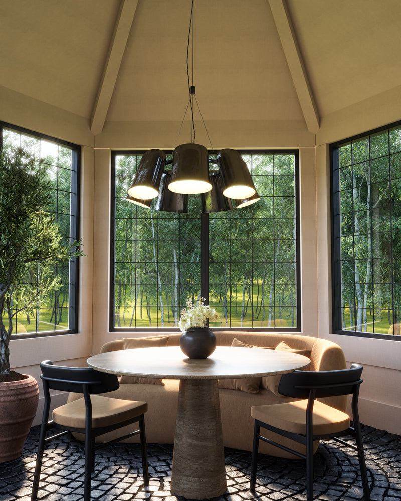 Bell 20-in Glossy Black LED Chandelier - CH21120-GBK-UNV