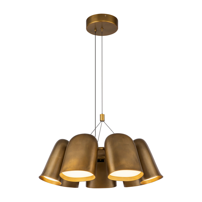 Bell 20-in Vintage Brass LED Chandelier - CH21120-VB-UNV