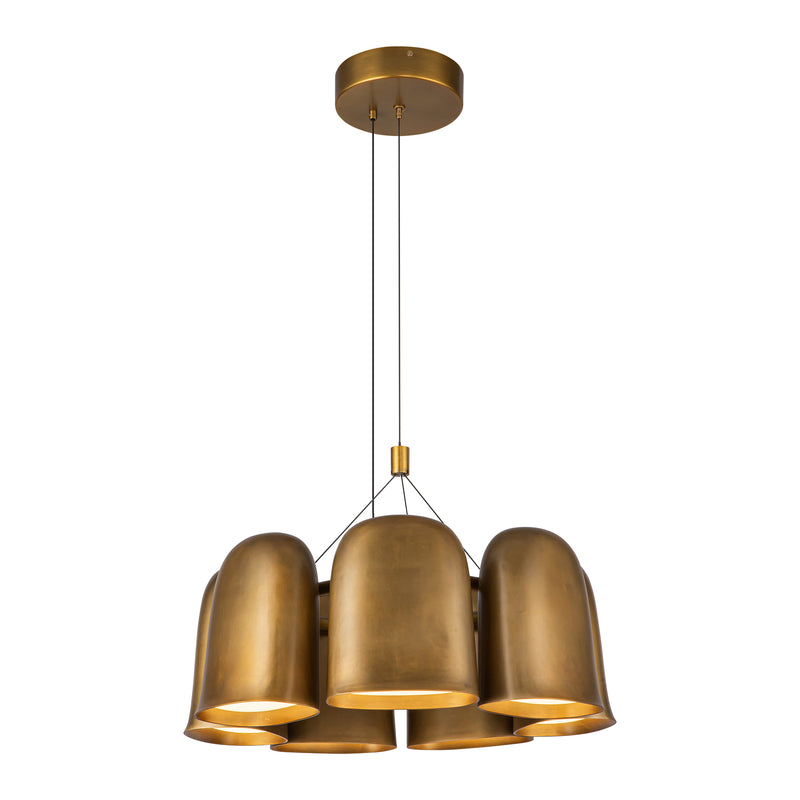 Bell 20-in Vintage Brass LED Chandelier - CH21120-VB-UNV
