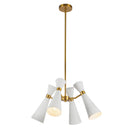 Blake 24-in White/Aged Gold Socket Chandelier - CH574424WHAG