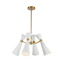 Blake 24-in White/Aged Gold Socket Chandelier - CH574424WHAG