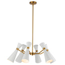 Blake 32-in White/Aged Gold Socket Chandelier - CH574632WHAG